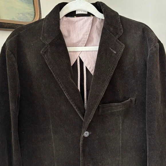 J. Crew Vintage Grandpacore Brown Corduroy Sport Coat Blazer Size Large - Picture 2 of 13